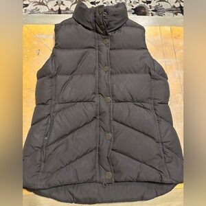 J.Crew Brown Quilted Puffer Vest Sherpa Lined Size Small